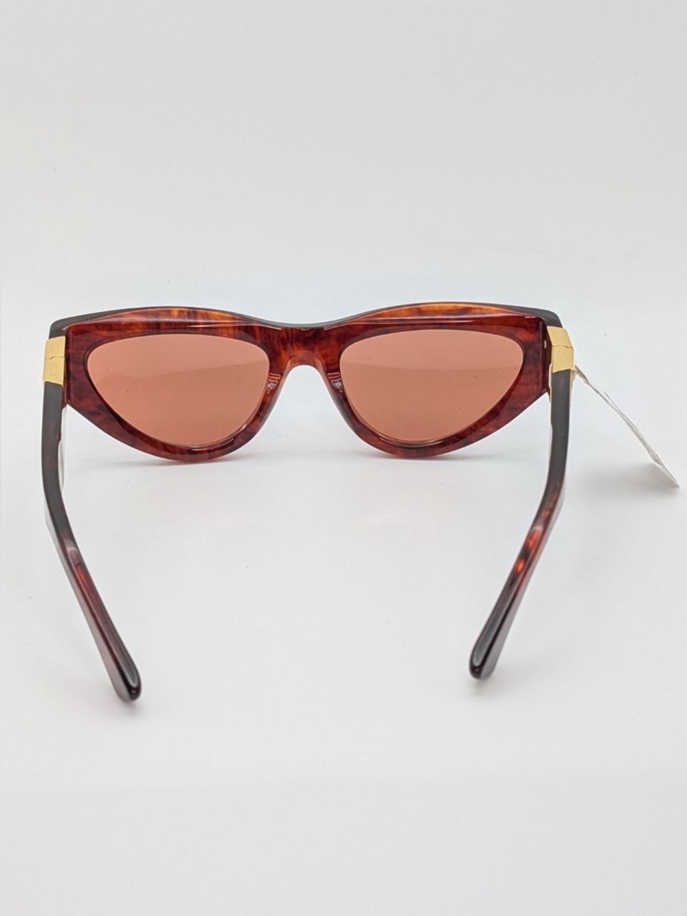 NWT Bottega Veneta Women's Cat-Eye Sunglasses in Tortoiseshell Orange Brown - Picture 6 of 13
